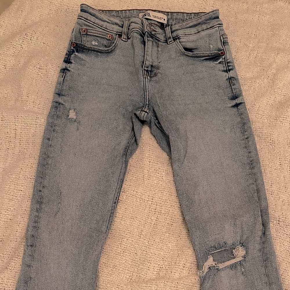 Zara Light Blue Skinny Jeans
